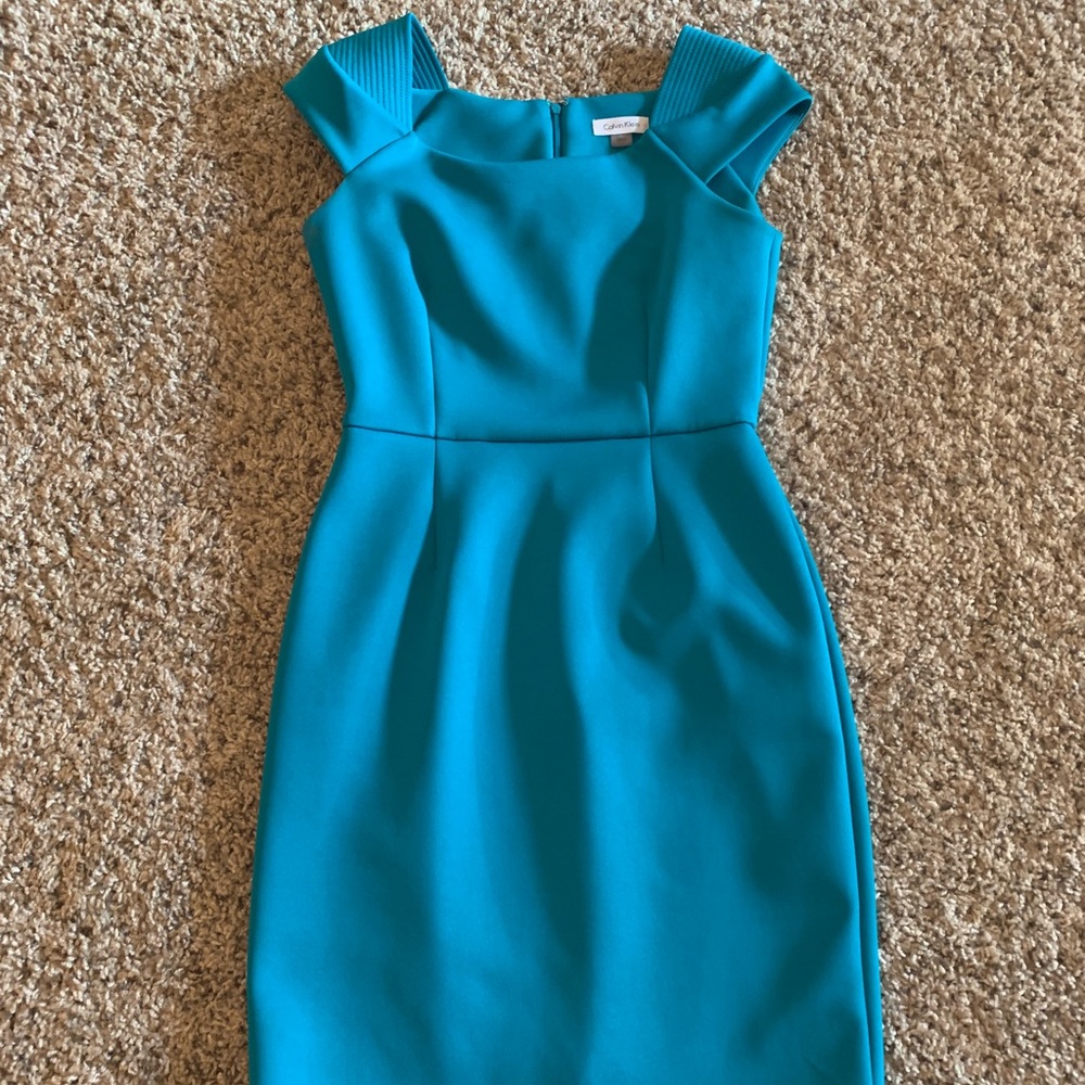 Calvin Klein blue cocktail/work dress